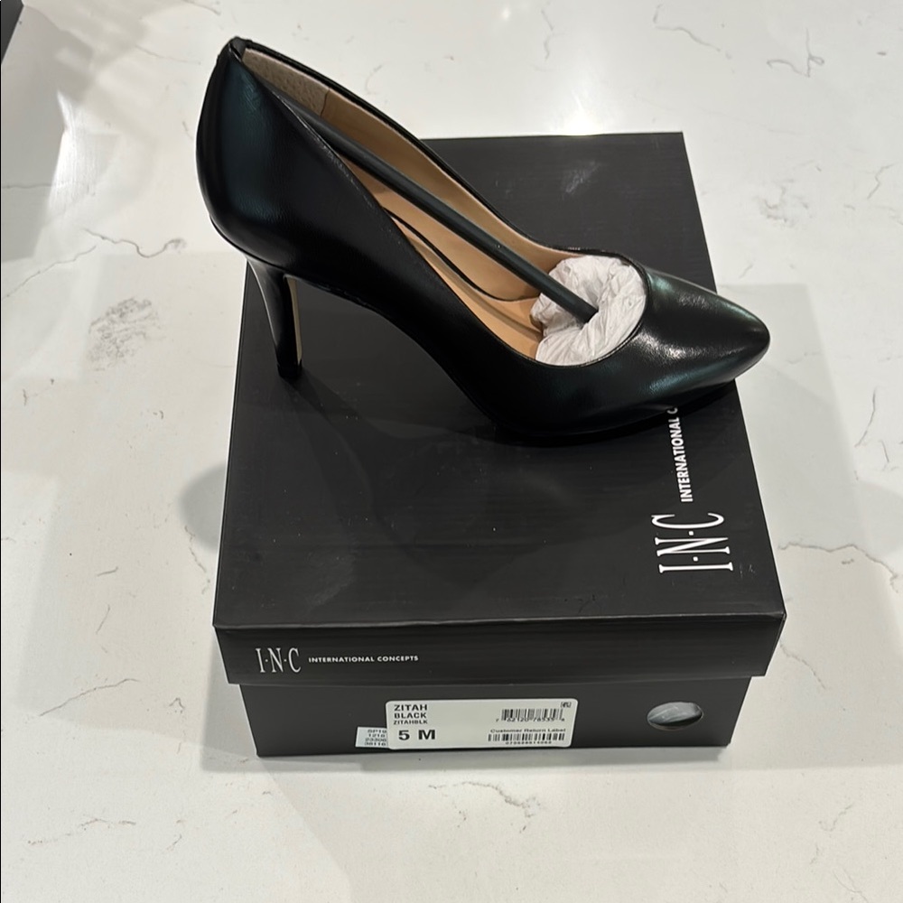 INC International Concepts Women's Classic Black Heels